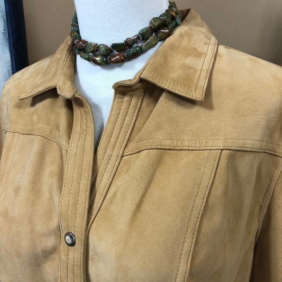 Eddie Bauer Tops - Eddie Bauer Suede Snap Shirt